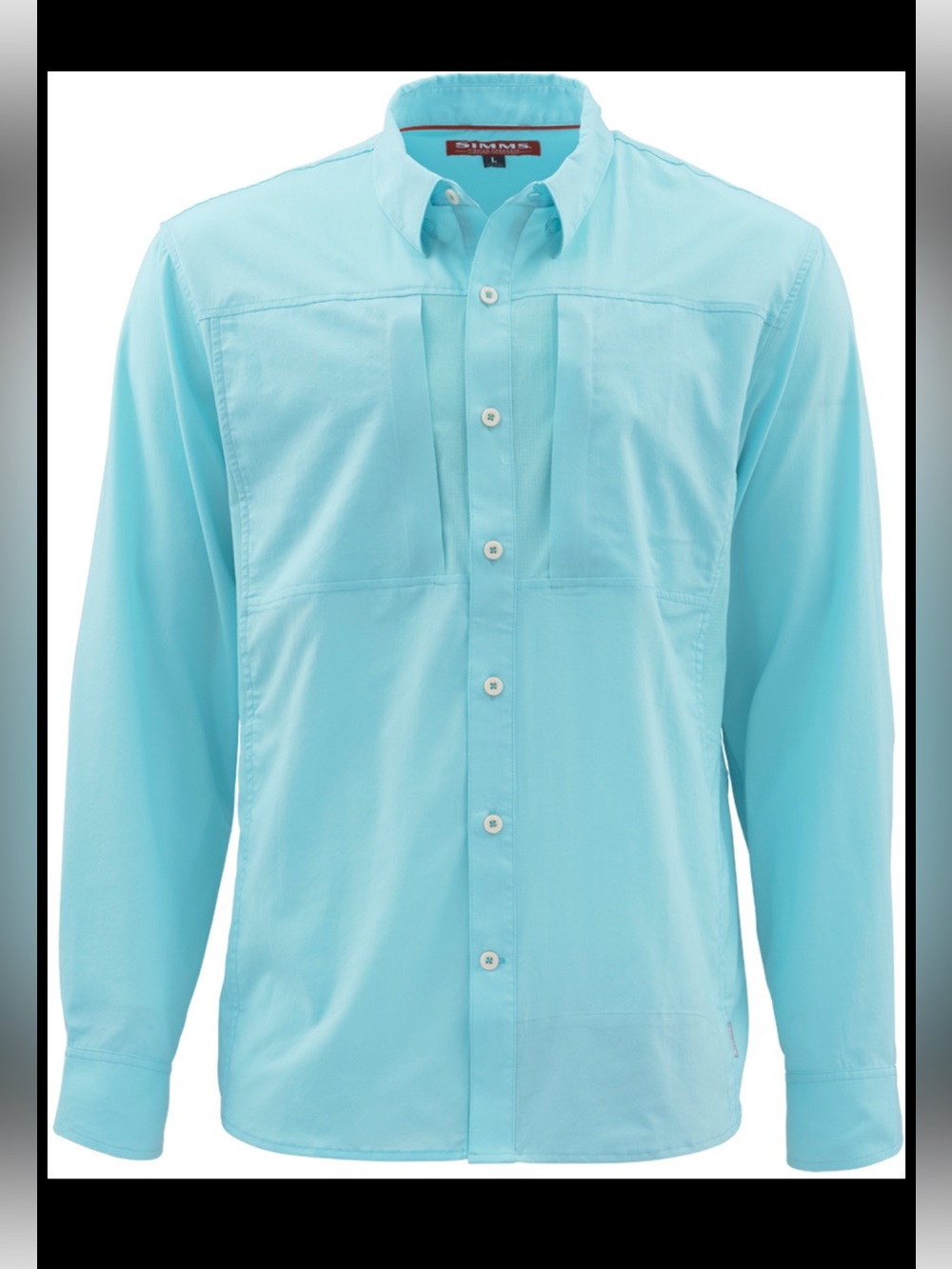Simms Slack Tide Albie LS Shirt in Sea Breeze